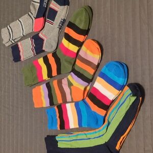 Men's Colorful, Fun Patterned Socks (Unworn, 6 pairs)